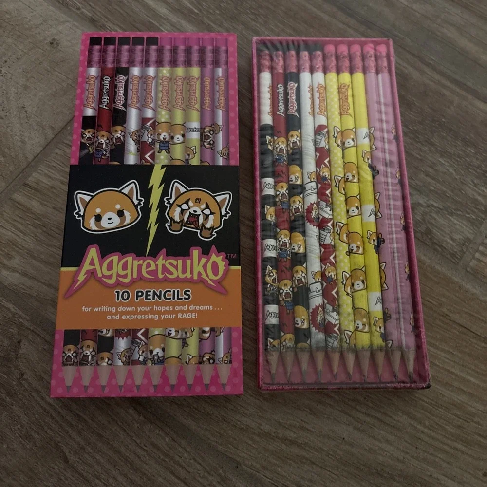 Aggretsuko: 10 Pencils by Sanrio Sealed,‎ New In Box